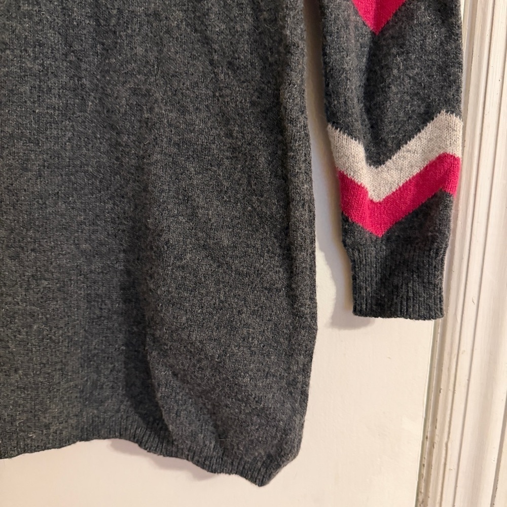 NWT Hottotties Cozy Sweater Dress gray pink women M wool blend - Picture 8 of 9